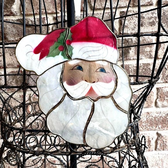 Vintage 70s Handmade Foiled Santa Claus Ornament Christmas Tree Decorati… - Picture 4 of 12